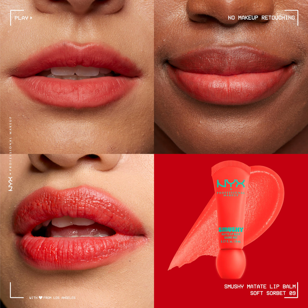NYX PROFESSIONAL MAKEUP Smushy Matte Lip Balm, Tinted Lip Moisturizer with Soft, Matte Finish