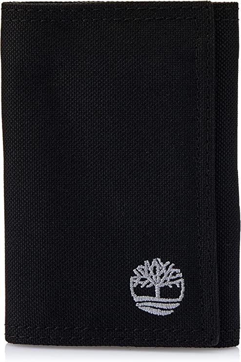 Timberland Men’s Trifold Nylon Wallet D37388 - Black - 3alababak