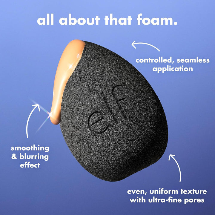 e.l.f. Bounce &amp; Blur Pro Sponge, Multi-Use Makeup Blending Sponge for Cream, Liquid &amp; Powder Formulas, Creates A Blurred Finish, Vegan &amp; Cruelty-Free