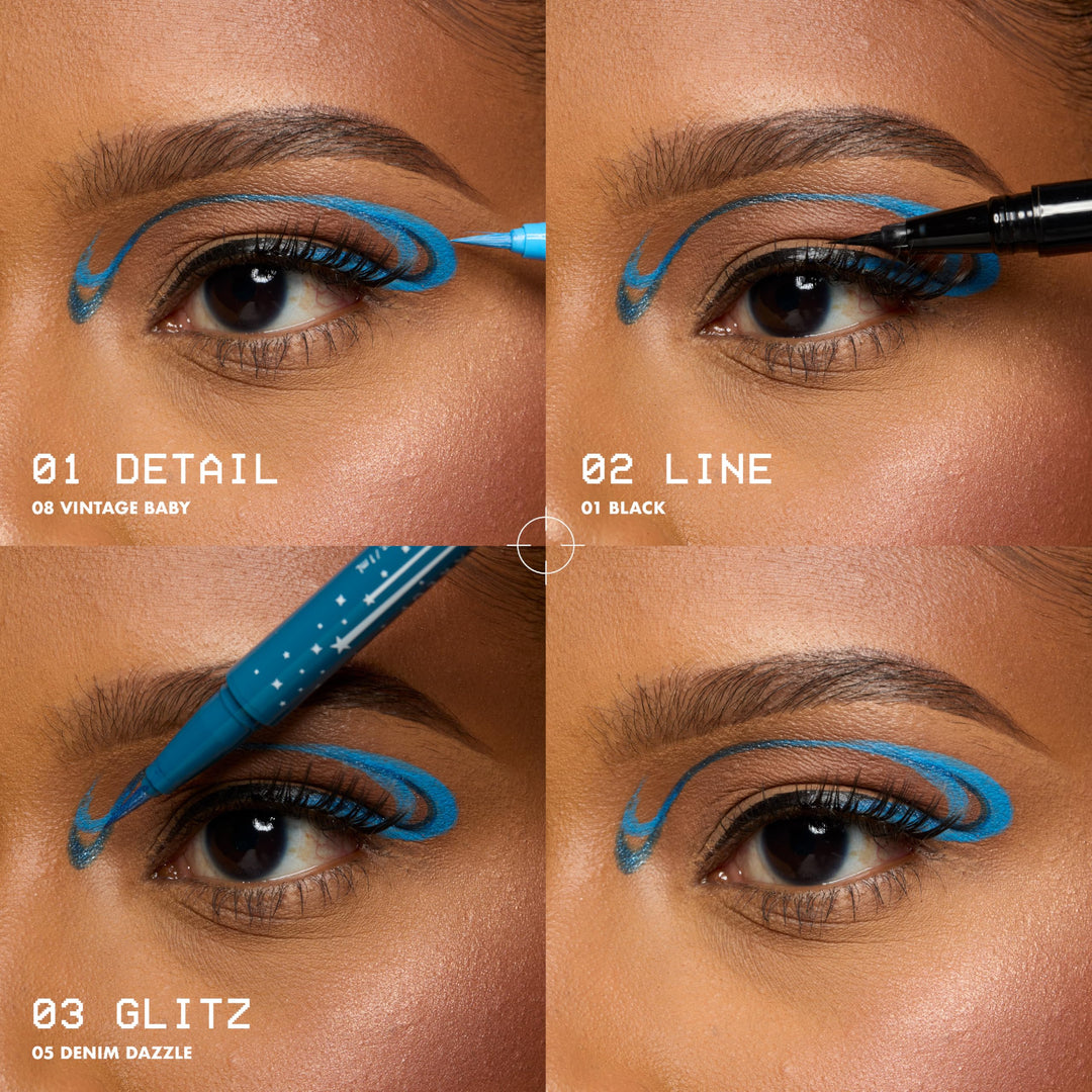 NYX PROFESSIONAL MAKEUP Epic Ink Glitz Liner, Waterproof Metallic Liquid Eyeliner with Vegan Formula 0.03 Fl Oz