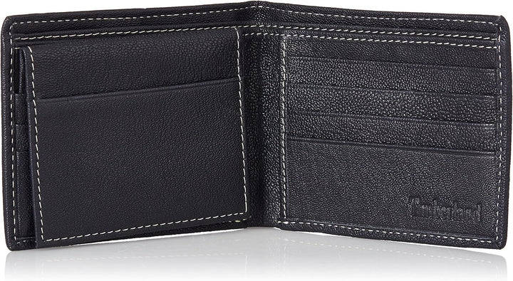 Timberland D97017/23A Men's Leather Passcase Security RFID Wallet, Navy Blue