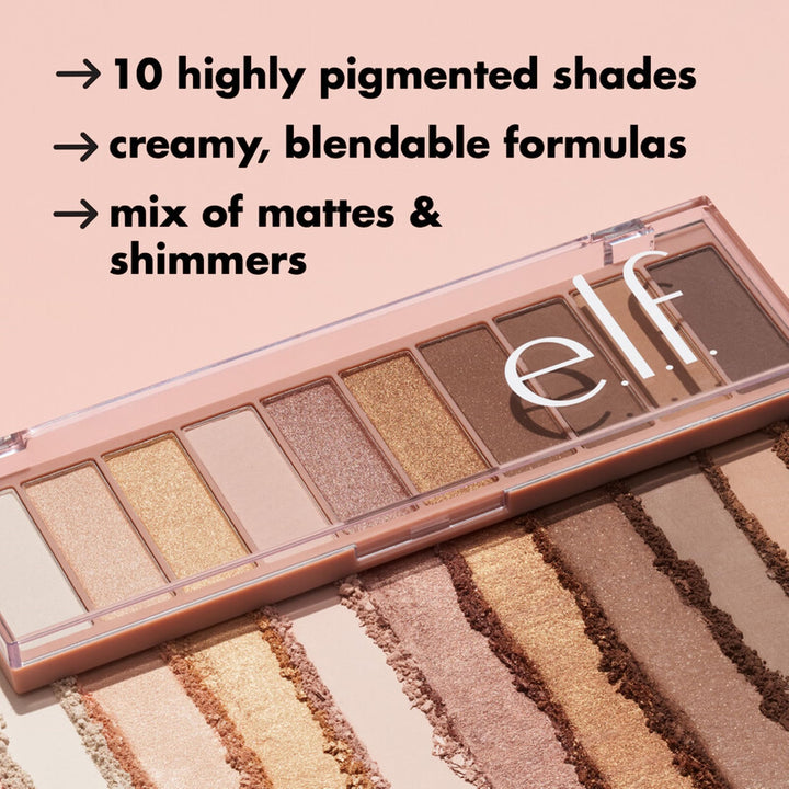 e.l.f. Perfect 10 Eyeshadow Palette, Ten Ultra-pigmented Neutral Shades, Blendable Formula, Vegan & Cruelty-free