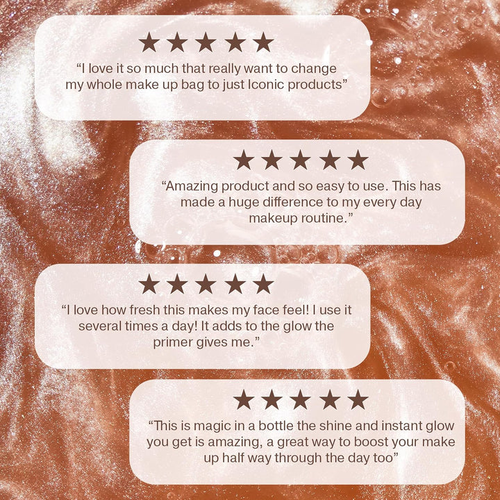 ICONIC LONDON Prep-Set-Glow Makeup Setting Spray | لمسة نهائية متوهجة، 4.22 أونصة سائلة