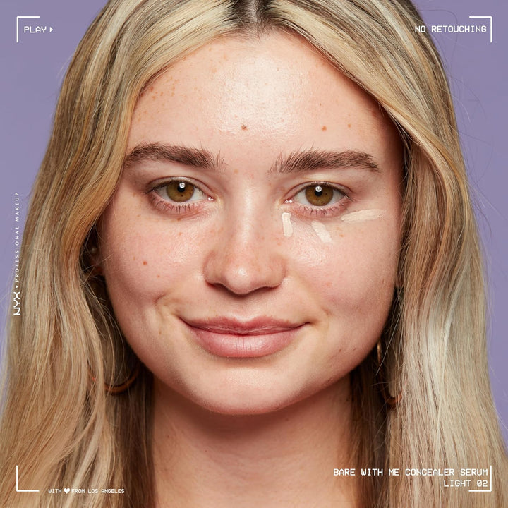 NYX PROFESSIONAL MAKEUP Bare With Me Concealer Serum, Concealer Makeup For Up To 24Hr Hydration