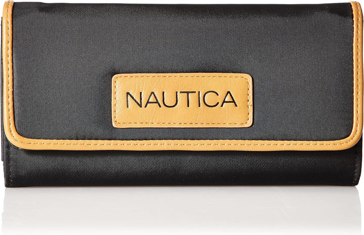 Nautica Women's Perfect Carry-All Money Manager RFID Blocking Wallet Organizer Black