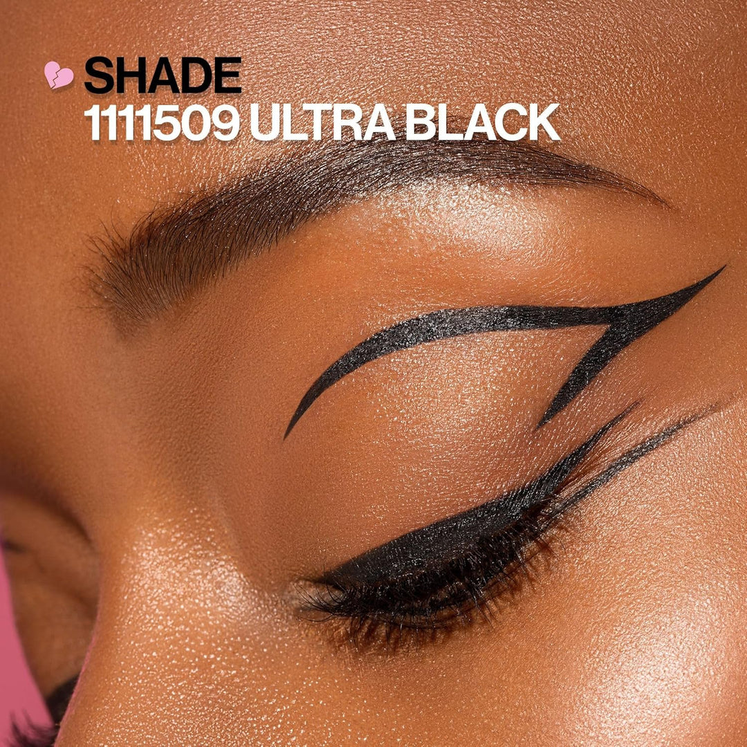 wet n wild Mega Last Breakup Proof Liquid Eyeliner - Ultra-Fine Brush, Waterproof, 16-Hour Long-Lasting Wear- Cruelty-Free & Vegan - Black