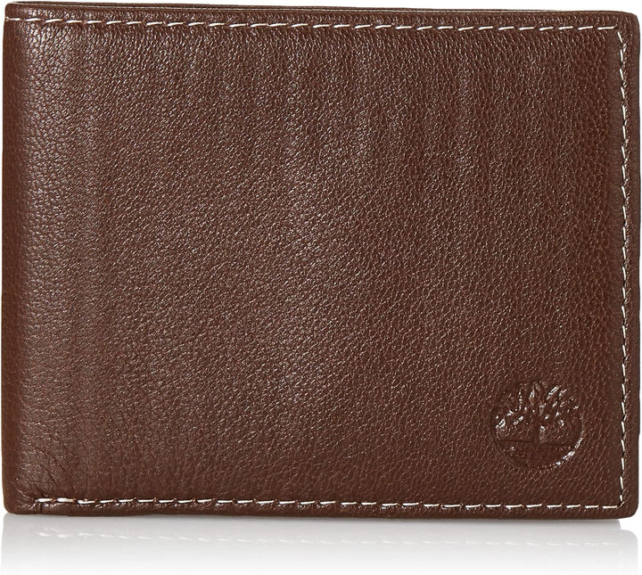 Timberland D10218/01 mens Leather Wallet With Attached Flip Pocket, Brown (Blix)