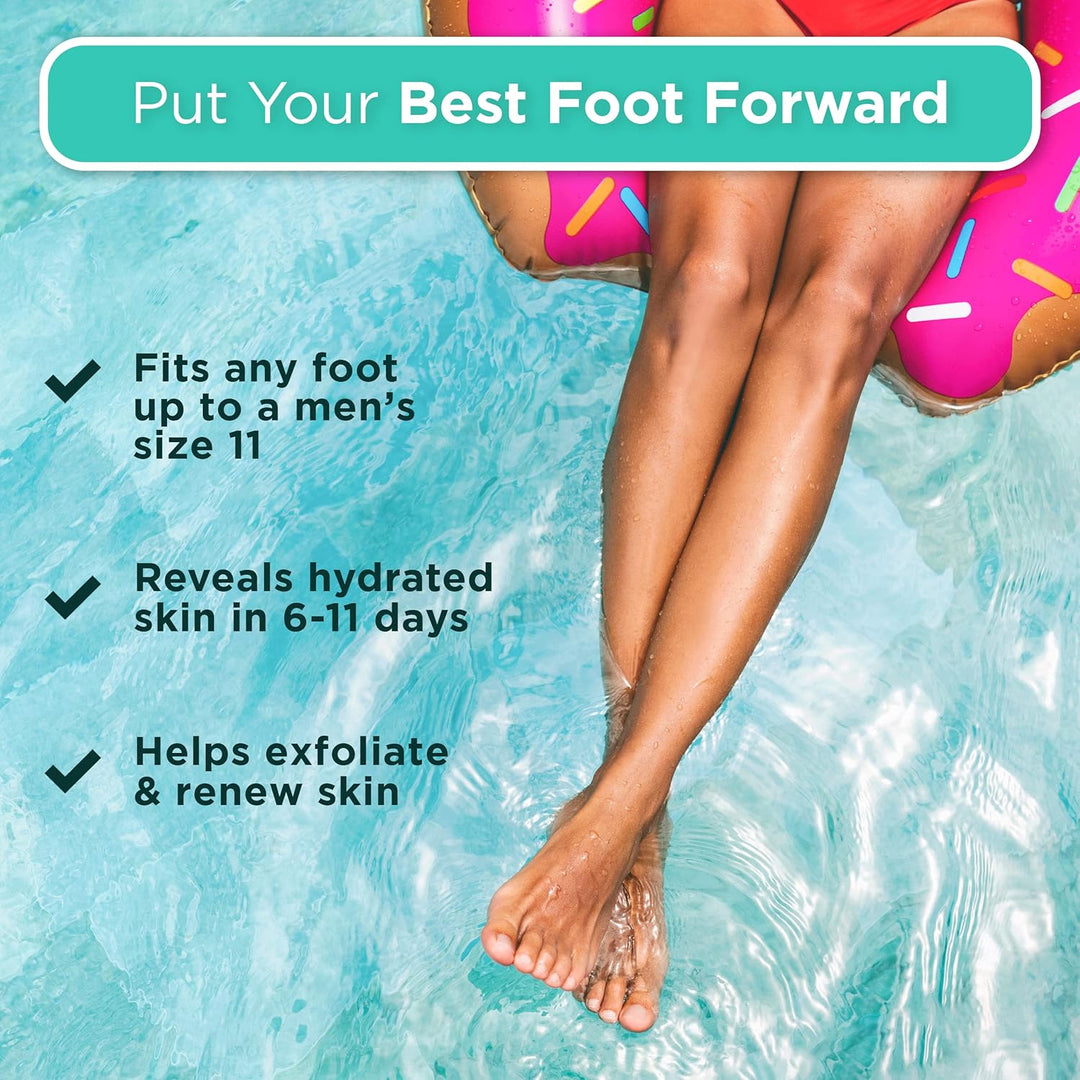 DERMORA Foot Peel Mask | Skin Exfoliating Foot Masks for Dry, Cracked Feet &amp; Callus Removal | Dead Skin Exfoliator for Baby Soft Feet | Pack of 2 | Regular (Fits up to Men 10 / Women 11) | Original