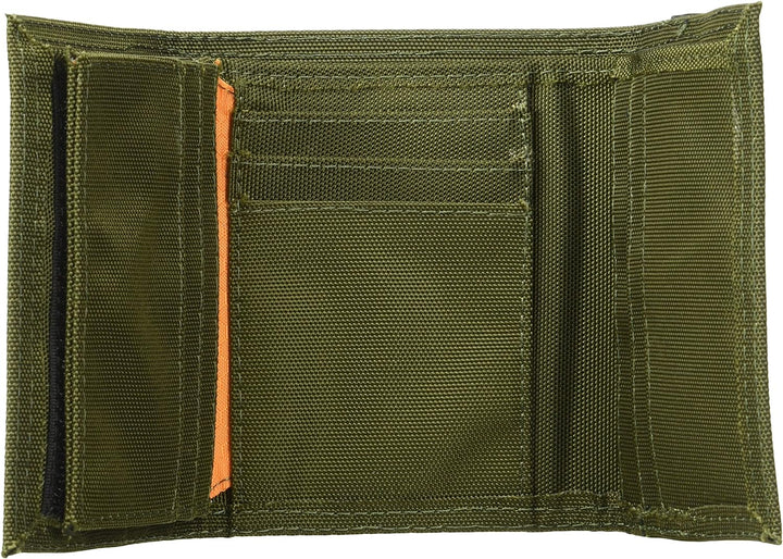 Timberland PRO Men's Cordura Nylon RFID Trifold Wallet with ID Window, Olive