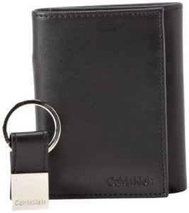 Calvin Klein 79027 Men's RFID Slim Leather Trifold Wallet -Black