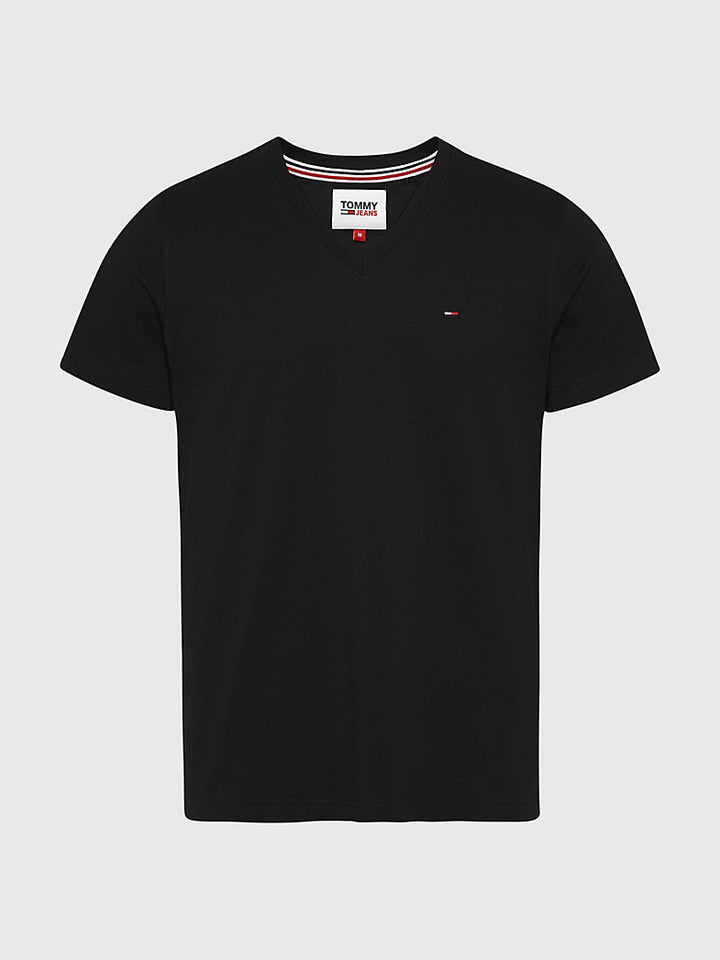Tommy Hilfiger Men's V-Neck T-Shirt, Black Iris - Size Large - 3alababak
