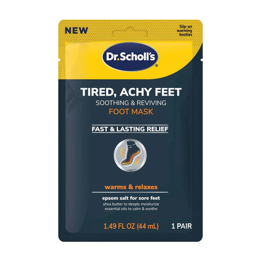 Dr. Scholl's Tired, Achy Feet Soothing & Reviving Foot Mask, Warming Booties - 1 Pair
