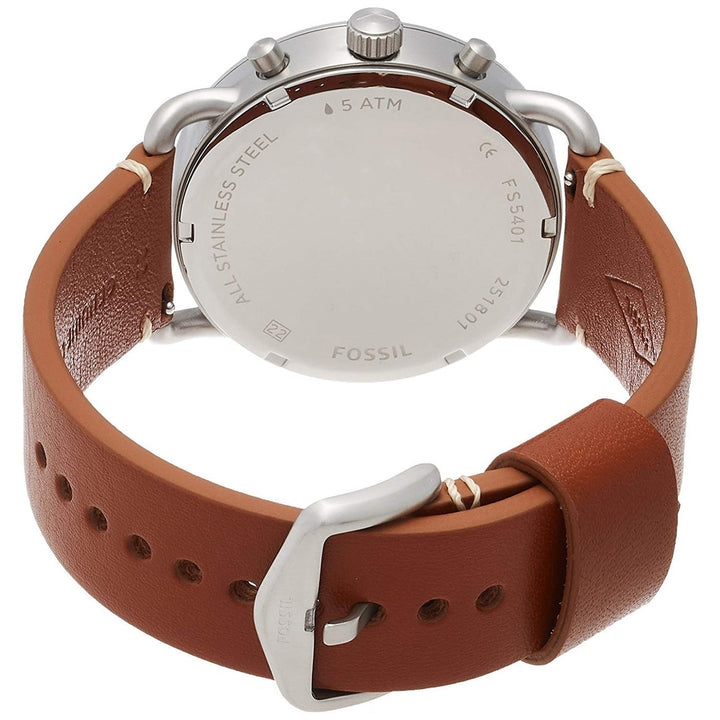 FOSSIL The Commuter Chronograph Light Brown Leather Watch - FS5401