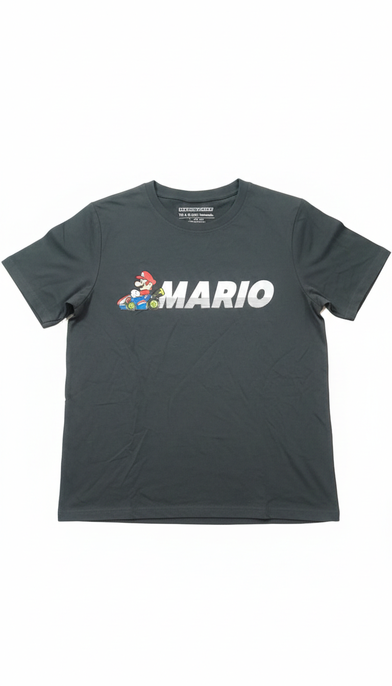 Nintendo Super Mario Kart Graphic T-Shirt - Charcoal Grey (11-12y)