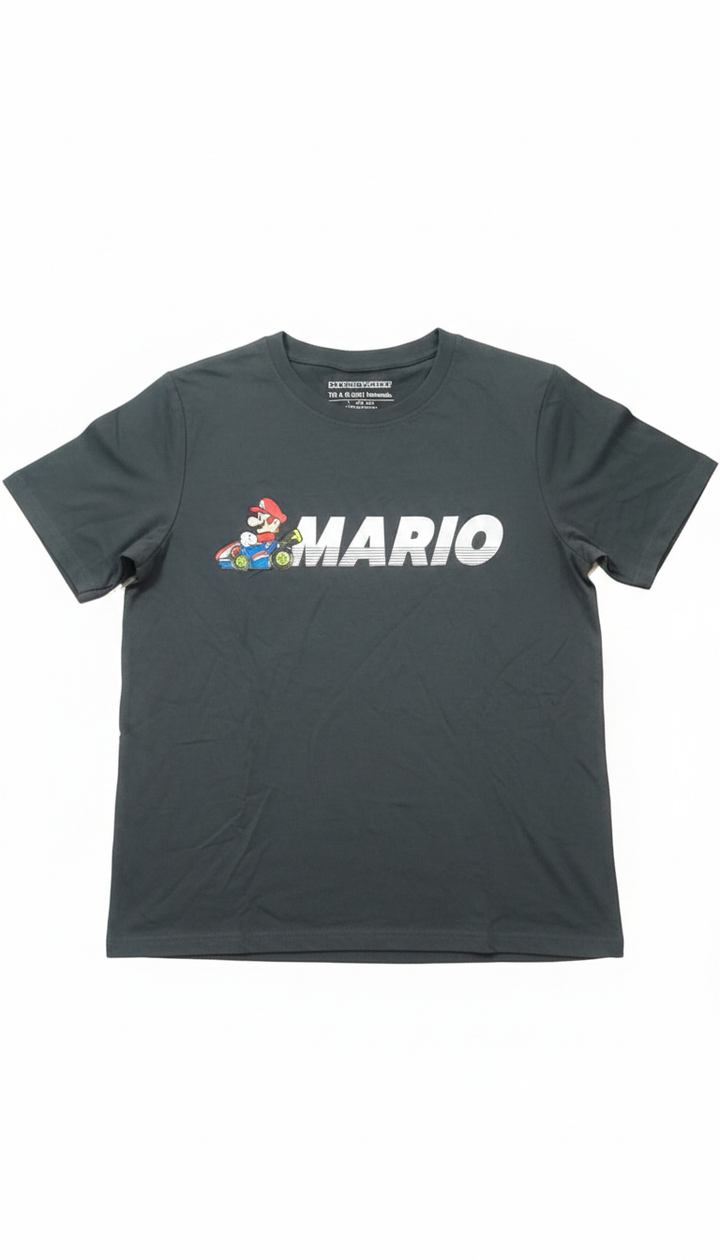 Nintendo Super Mario Kart Graphic T-Shirt - Charcoal Grey (11-12y)
