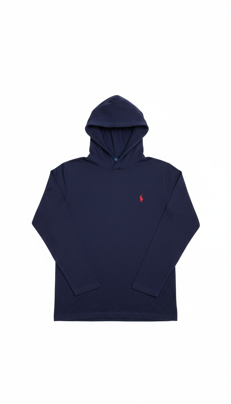 Ralph Lauren Polo Kid’s Navy Blue Lightweight Hoodie - 8 Years