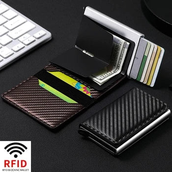 Anti Thief Rfid Credit Card Holder Smart Minimalist Wallet Pocket Men Women Slim Cardholder Bank Cash Creditcard Case Bag Purse