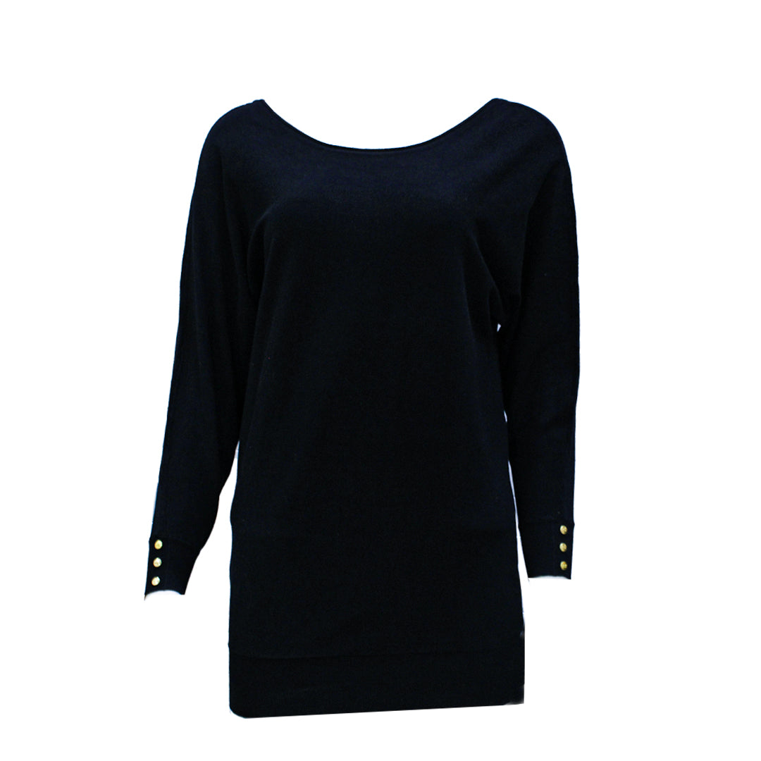 Guess Women Long Sleeve Black Pullover - Small