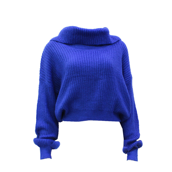 Guess Women Long Sleeve Blue Pullover - Medium