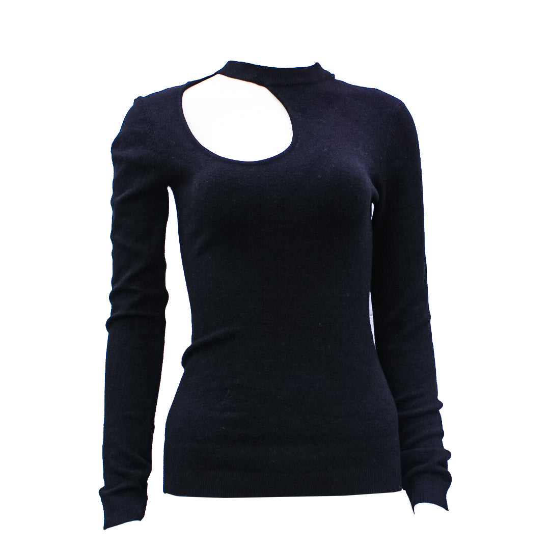 Guess Women Long Sleeve Black Pullover