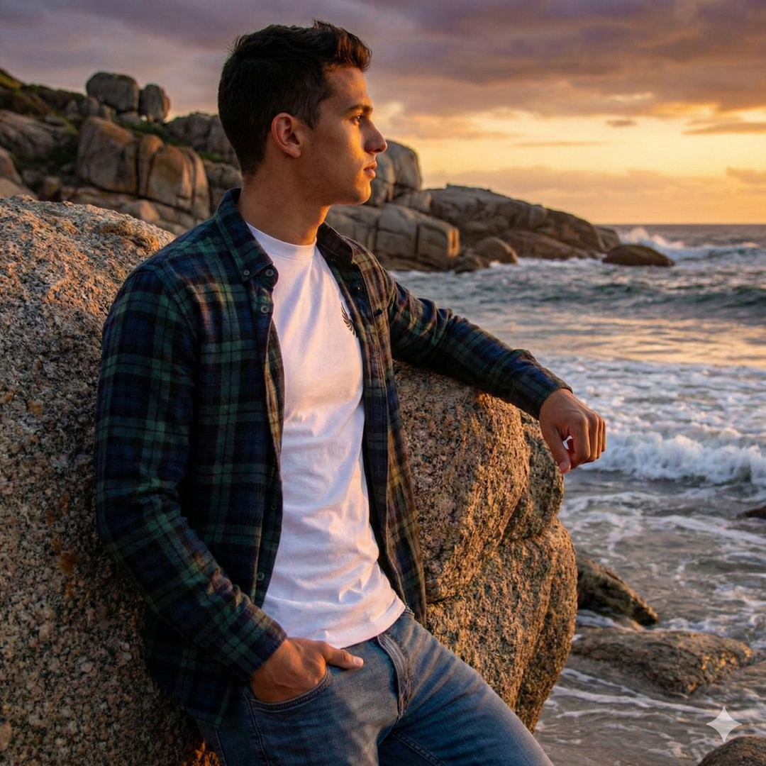 Phoenix Basic White Round Neck T-Shirt for Men