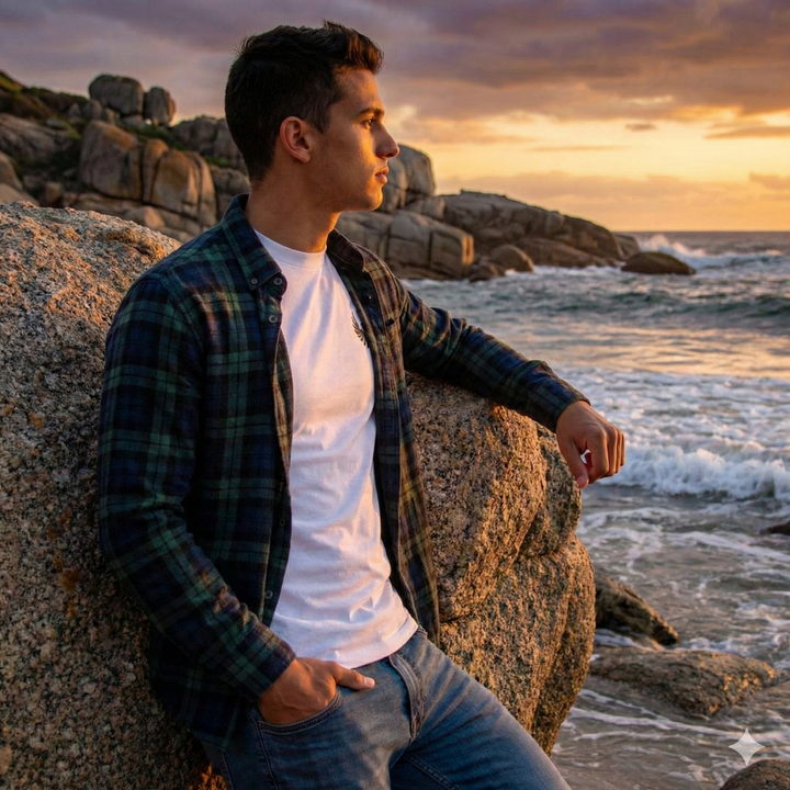 Phoenix Basic White Round Neck T-Shirt for Men