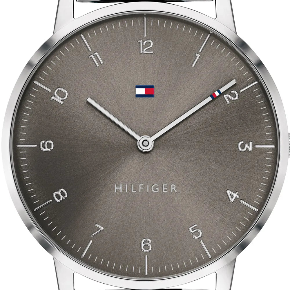Tommy Hilfiger 1791602 Men's Quartz Stainless Steel and Mesh Bracelet Casual Watch, Color Silver Quartz Watch