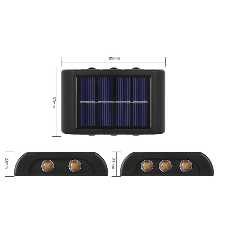 Outdoor Solar Wall Lights Up and Down 6 LED Solar for gardens and others