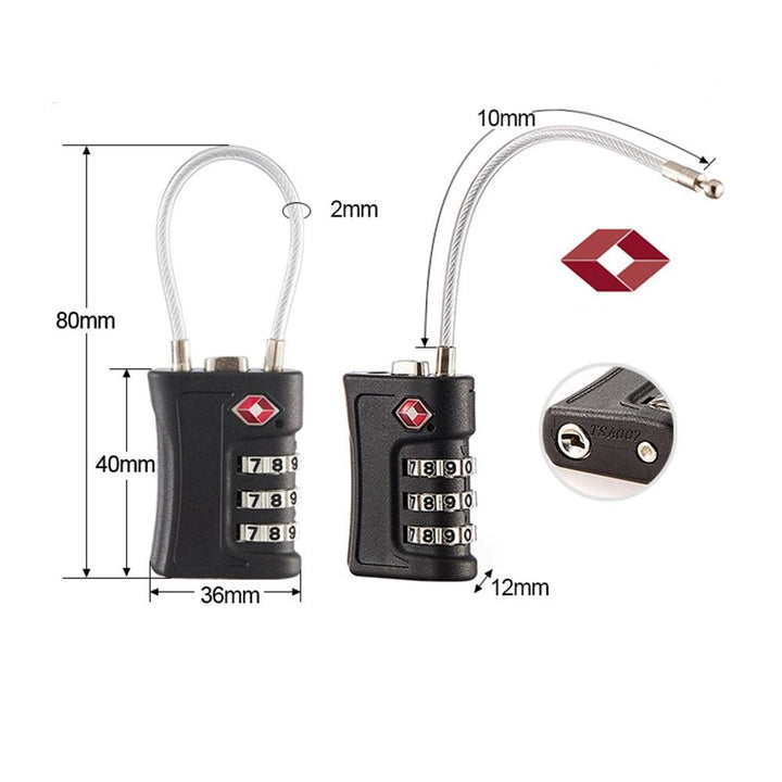 Code Lock for Travel Luggage Password Changeable Lock - Blue