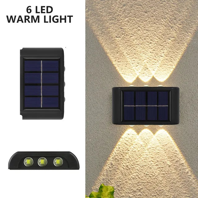 Outdoor Solar Wall Lights Up and Down 6 LED Solar for gardens and others