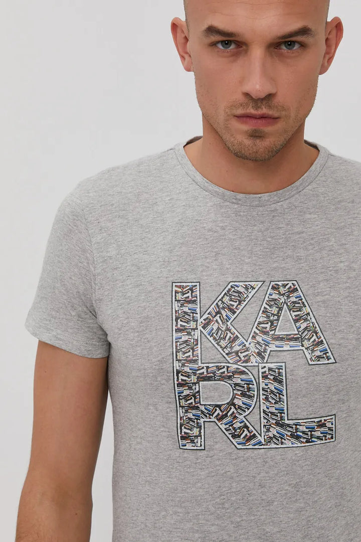 Karl Lagerfeld T-shirt KL21MTS01 men's with print - 3alababak
