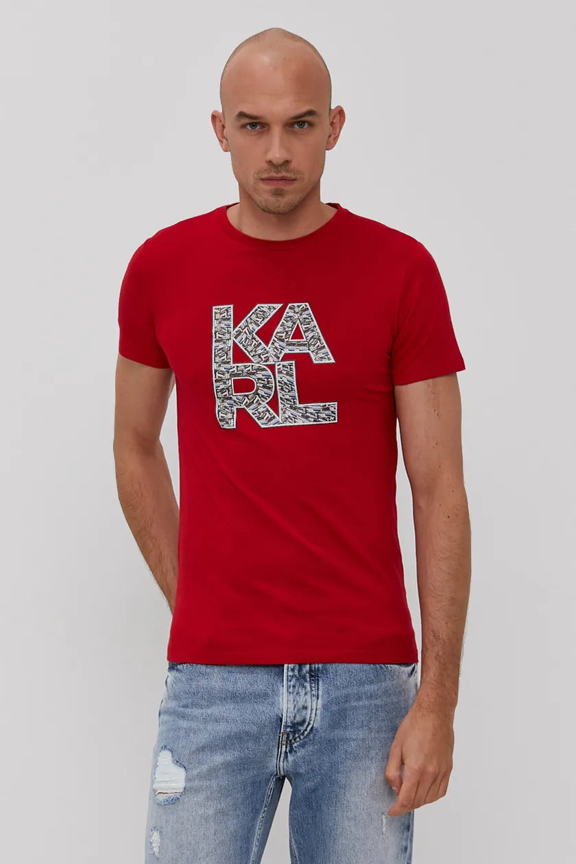 Karl Lagerfeld T-shirt KL21MTS01 men's with print - 3alababak