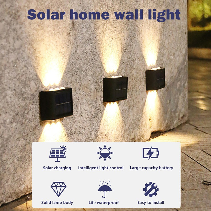 Outdoor Solar Wall Lights Up and Down 6 LED Solar for gardens and others