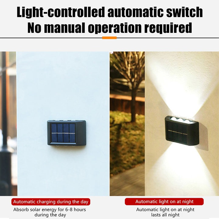 Outdoor Solar Wall Lights Up and Down 6 LED Solar for gardens and others