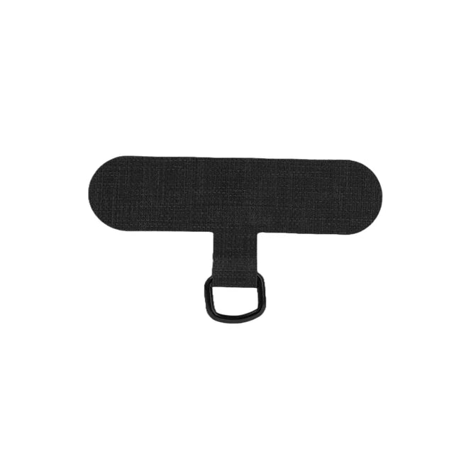 1PCS Patch Clip Lanyard Straps Patch Hanger Holder Gasket Metal Ring Clip Hang Cord Tether Tab Cell Phone Case Accessories - Black