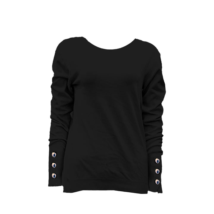 Guess Women Long Sleeve Black Winter Top