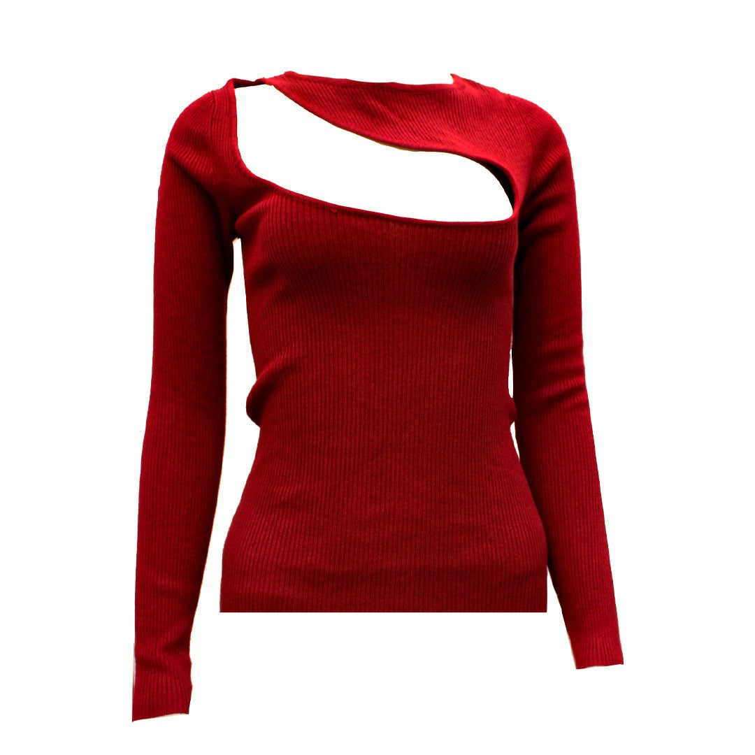 Guess Women Long Sleeve Red Open Pullover