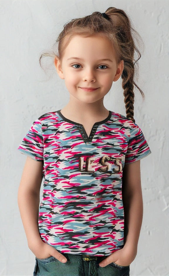 Guess Kids Girls Cotton T-shirt Multicolor