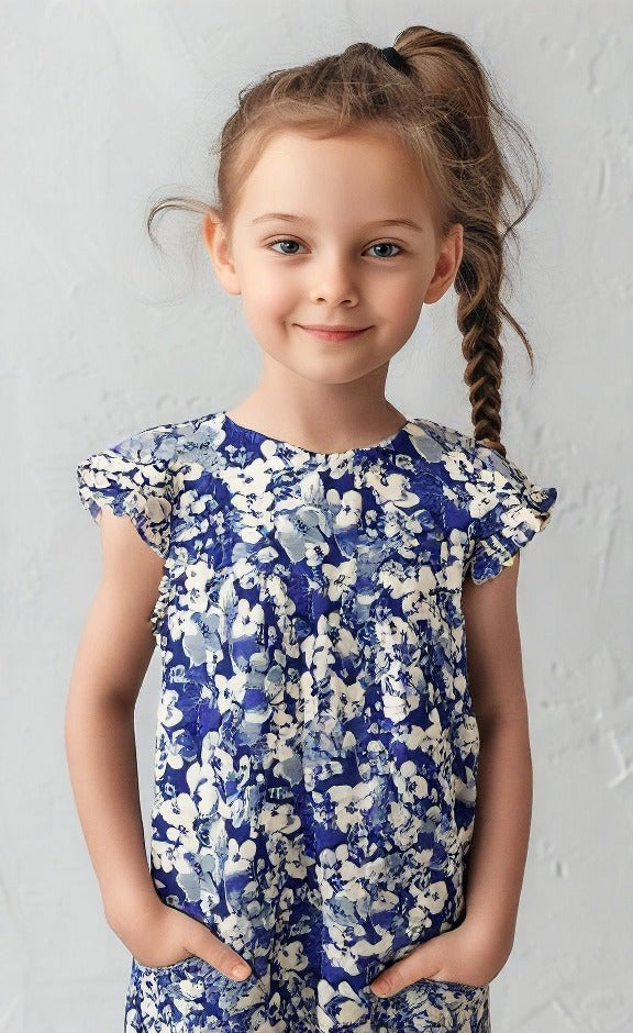 Ralph Lauren Kids Blue Floral jumpsuit