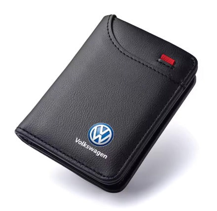 Volkswagen Leather Wallet with Sleek and Stylish and Design - Black