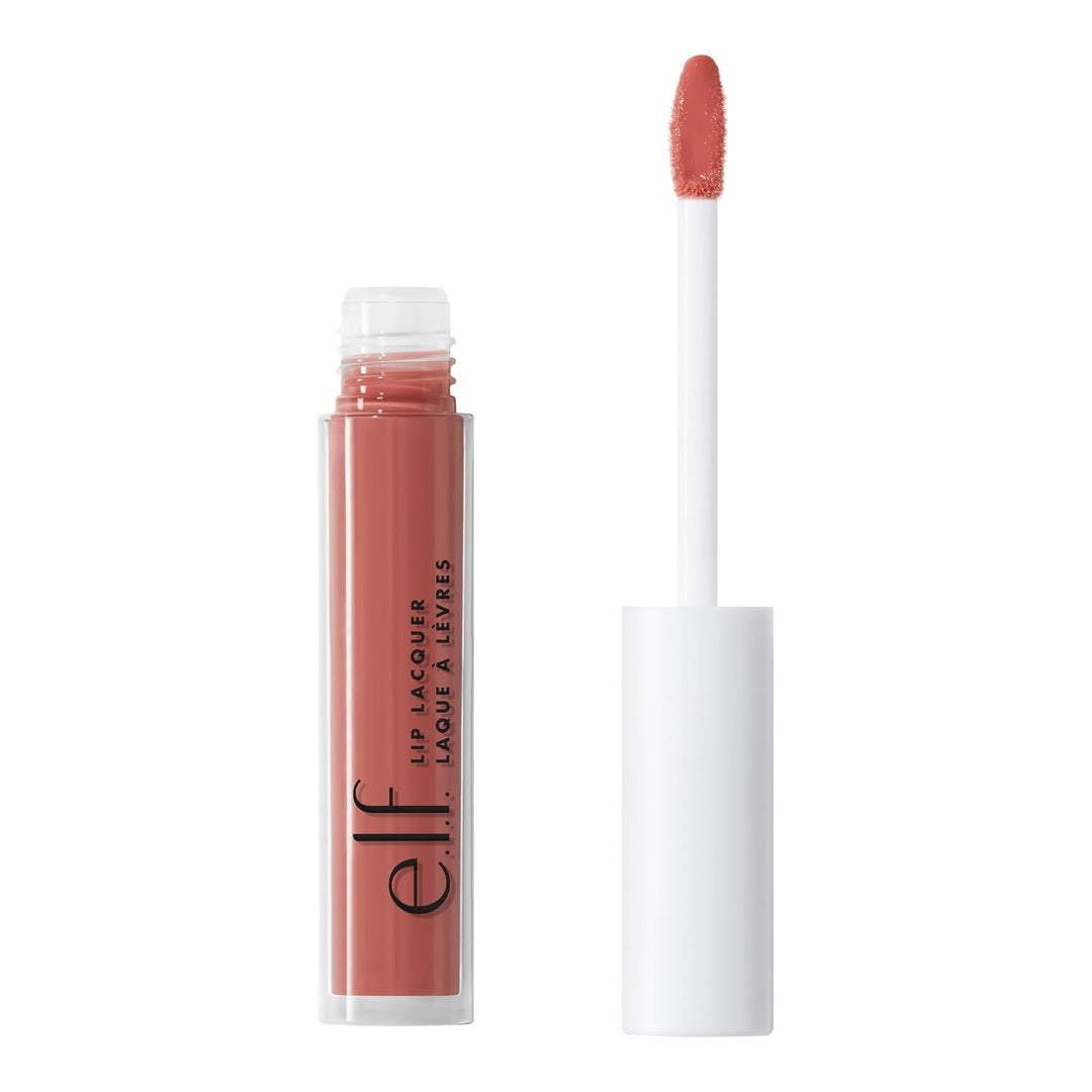 e.l.f. Lip Lacquer, Moisturizing, Shiny, Non-Sticky & Long Lasting, Provides Maximum Color & Glides On, Vegan & Cruelty-Free