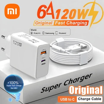 4 Ports USB C PD Charger Quick Charge 3.0 Type C USB Phone Chargers Fast Charging 120 watt Adapter For iPhone 16 15  iPad Samsung Xiaomi Huawei