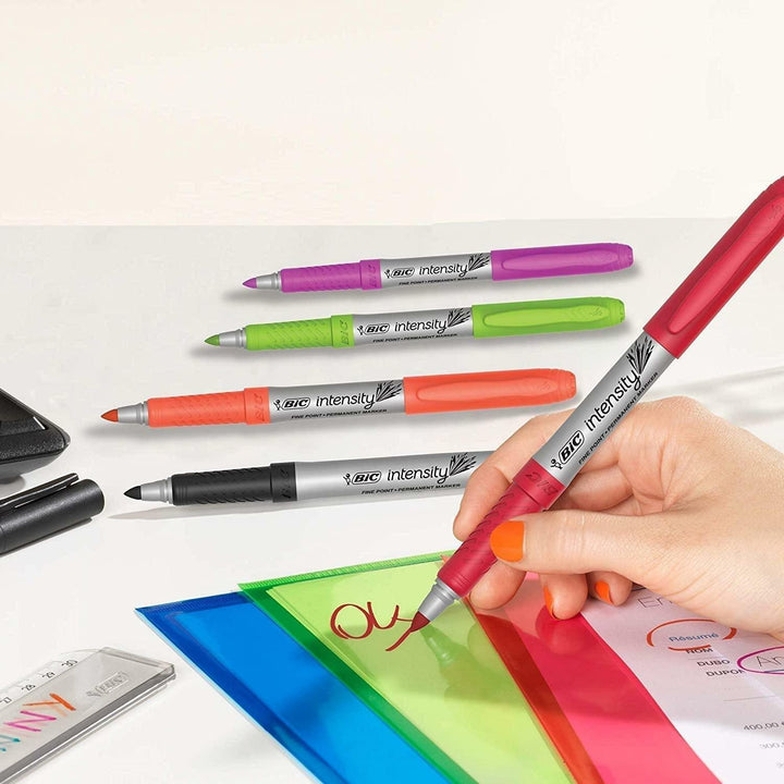 BIC Intensity Fashion Permanent Markers, Fine Point, Assorted