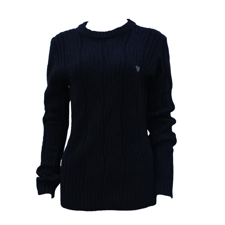 Guess Women Long Sleeve Black Pullover - Xsmall