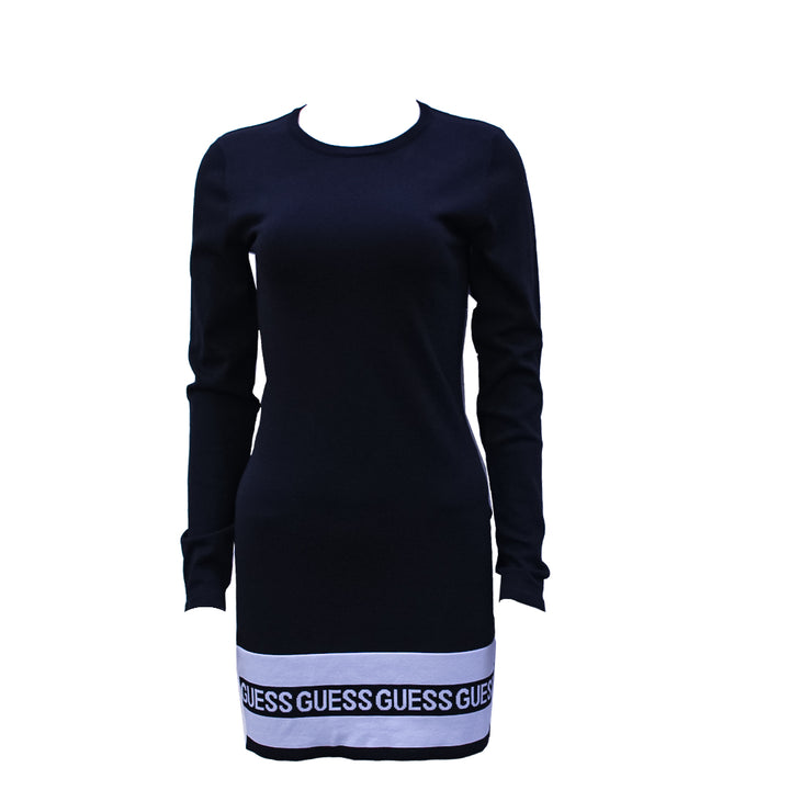 Guess Women Long Sleeve Black Dress - Medium