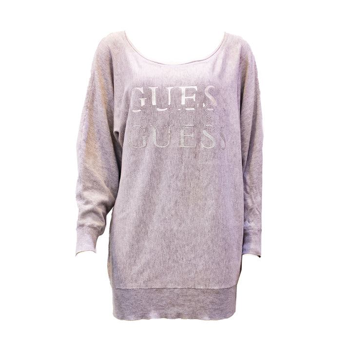 Guess Women Long Sleeve Grey Pullover - Large