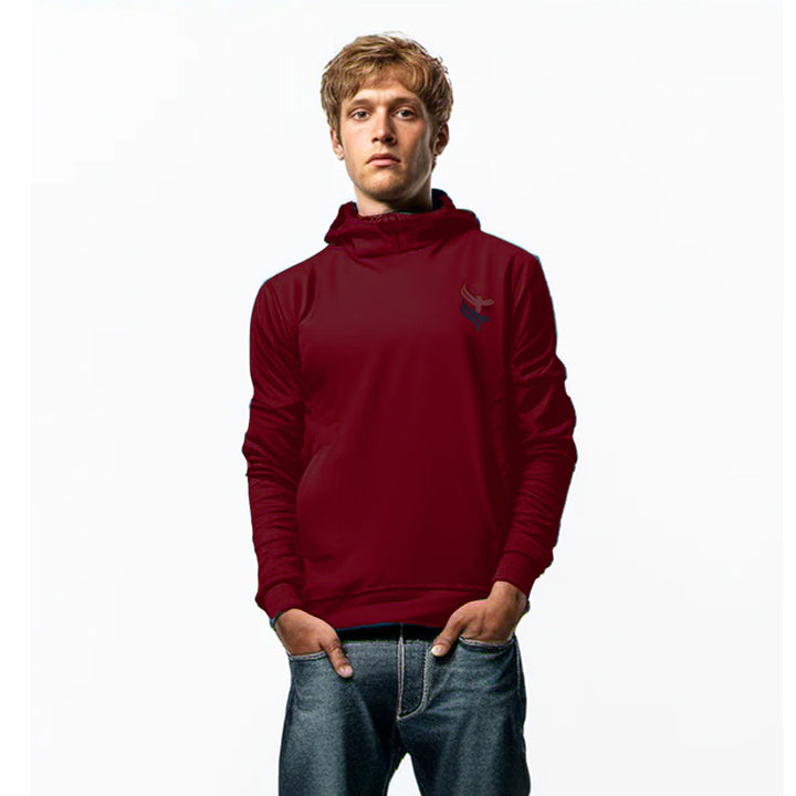 PHOENIX Red Cotton Men's Hoodie Red