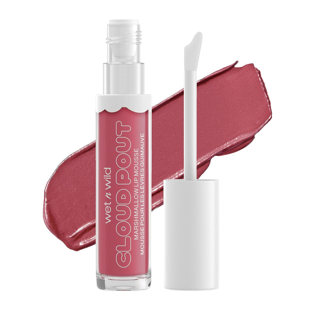 wet n wild Lip Cream Cloud Pout w/Marshmallow | Argan Oil | Vitamin E | Marshmallow Flavored