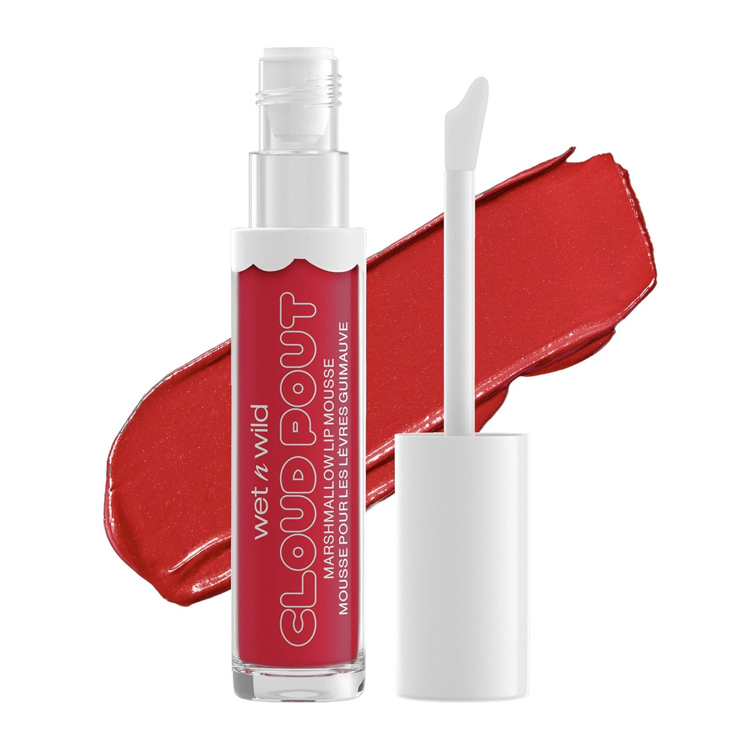 wet n wild Lip Cream Cloud Pout w/Marshmallow | Argan Oil | Vitamin E | Marshmallow Flavored