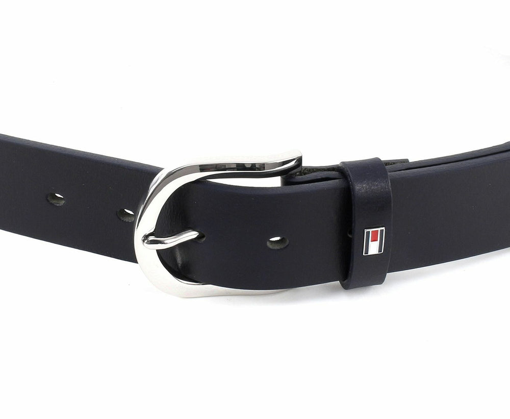 Tommy Hilfiger Women's New Dany Leather Belt - Night Sky, Size 90 - 3alababak